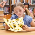 thumbnail image 6 of Cartoon Bees Honey Ring Binder Notebook Journey Note Diary College Ruled Spiral Notebook Study Loose Leaf Paper A5 60 Pages, 6 of 8
