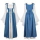 thumbnail image 3 of Vestido medieval retro con escote cuadrado y cintura acampanada, vestido renacentista de la Edad Media, traje europeo para fiesta de carnaval y Halloween, 3 of 5