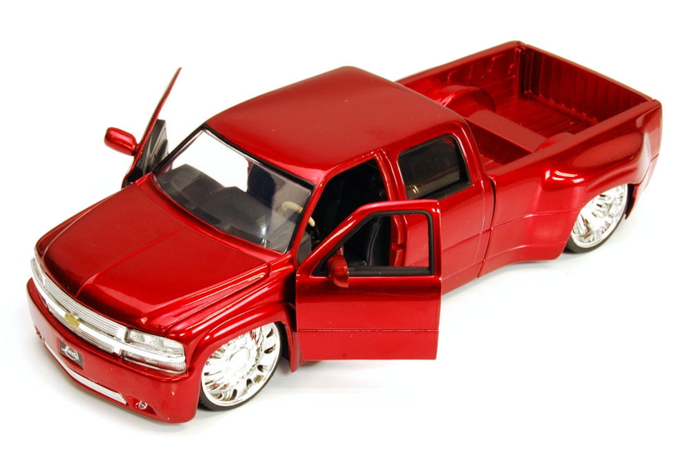 1999 Chevy Silverado Dooley Pickup Truck, Red - Jada Toys Bigtime