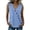Blue, variant on Women Summer Tops Sleeveless Wrap Button Pocket Blouses Casual V Neck Summer Tops