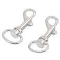 thumbnail image 1 of 2 Pcs Silver Tone Metal Lobster Shape Clasp Keyrings Trigger Hook, 1 of 5