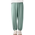 thumbnail image 2 of PMVFHDE Girls Pants Kids' Loose Solid Color Jogging Slacks 3 12 Years Old Green,3-4 Years, 2 of 4