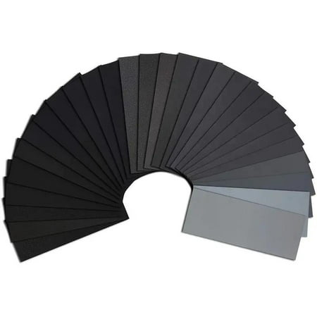

42pcs Wet Dry Sandpaper 120 To 3000 Grit Assortment 9 * 3.6 Inches Abrasive Paper Sheets For Automotive Sanding Wood Furniture Finishing