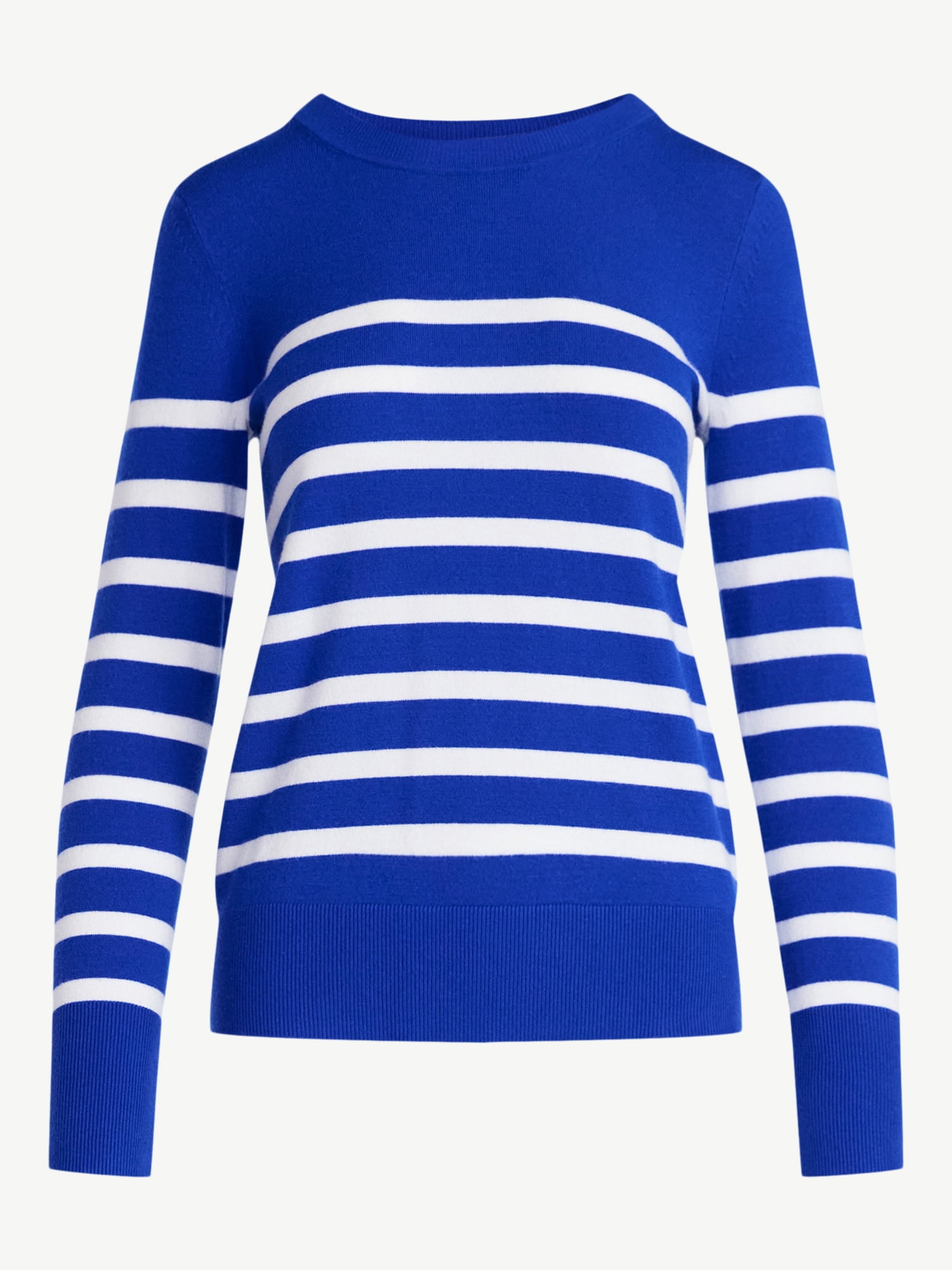 Free Assembly Women's and Women's Plus Cozy Yarn Crewneck Sweater with Long Sleeves. Lightweight, Sizes XS-4X