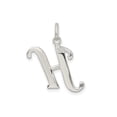 thumbnail image 3 of Sterling Silver Polished Glitter Enamel Letter H Initial Charm, 3 of 4