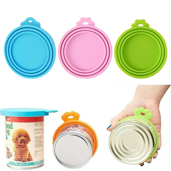 Pet Can Covers,Food Can Lids, Silicone Can Lids for Dog and Cat Food, Food Safe Bpa-Free & Dishwasher Safe for Dog and Cat Food, One Can Cap Fit Most Standard Size Walmart Pallets