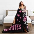 thumbnail image 5 of Wijzvio Just A Girl Who Loves Giraffes Throw Blanket Soft Fuzzy Fleece Blanket For Couch Bed Living Room Decoration 80"X60", 5 of 9