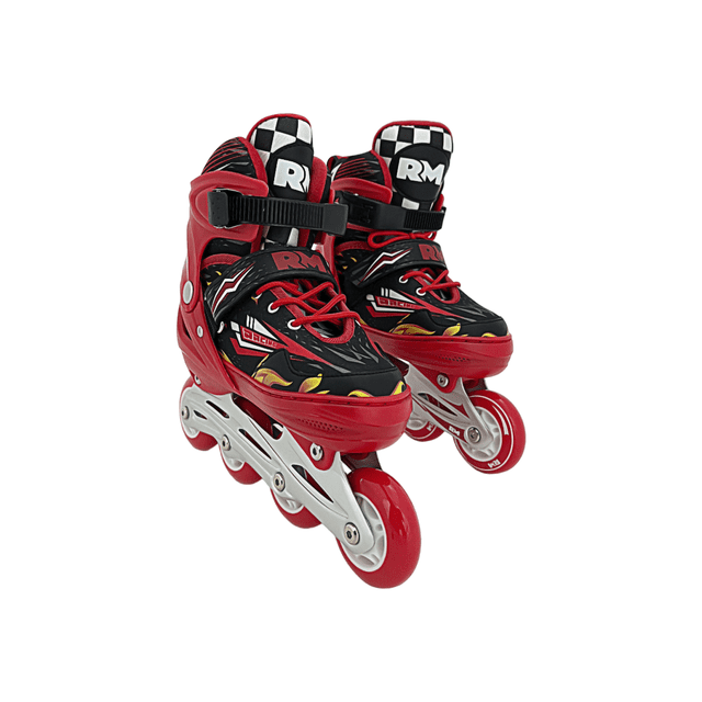 Patines en línea ajustables RM REGALOMEX para niños talla 19.5-23.5 negro mediano