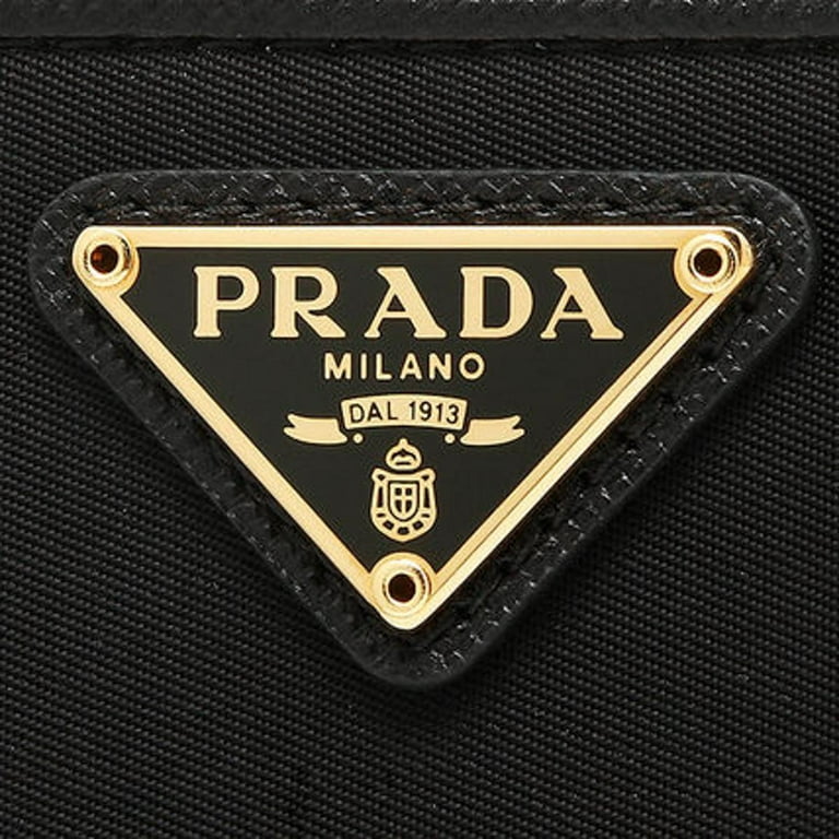 Prada Triangle Plaque Pouch Wallet - Man Wallets & Cardholders Black One Size