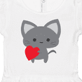 thumbnail image 3 of Inktastic Heart Cat Girls Baby Dress, 3 of 4