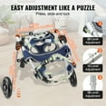 thumbnail image 4 of KFFKFF Dual-Wheel Pet Mobility Aid for Rear Legs, Light and Modifiable Support for Recovery, Canine Trolley/Wheelchair for Impaired, Incapacitated, Paralyzed, Back Limb Fragile Pet (XS), 4 of 9