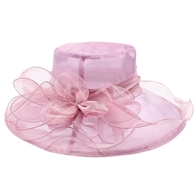 Sombrero para el sol Ongmies, liquidación, en oferta, para mujer, de organza, para iglesia, Kentucky Derby, tocado, para novia, fiesta de té, boda, accesorios morados