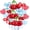 Red, Blue, variant on 16 count Red and Blue Cherry Party Balloons Decorations