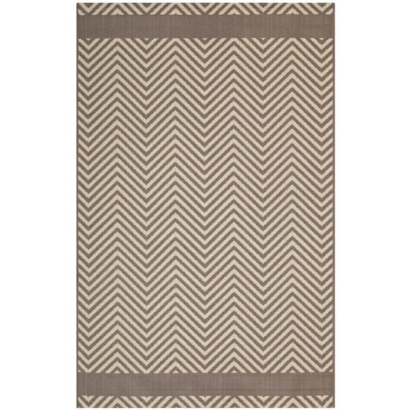 Modway Optica 5' x 8' Area Rug in Beige