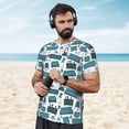 thumbnail image 4 of Wukai Modern Furniture Print Men's Short-Sleeved Mesh T-Shirt,Quick-Dry Short Sleeve Workout T-Shirt-3X-Large, 4 of 8