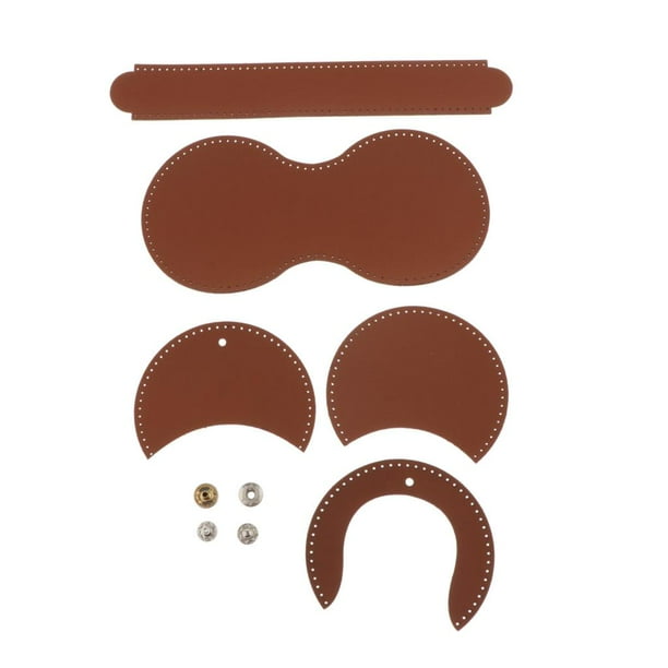 Juego de monederos de cuero sintético surtidos para hacer joyas y auriculares. marrón