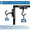 thumbnail image 3 of NAISHIER 5Pack Black Magnetic Hooks,100lbs Magnetic Hooks for Cruise Cabins, Cruise Essentials Must Haves for Travel, Strong Magnets with Hooks for Hanging, Heavy Duty Magnets with Epoxy Coating, 3 of 7