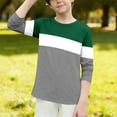 thumbnail image 7 of KyCheLot Boys Long Sleeve Tshirts Comfort Casual Color Block Crewneck Loose Lightweight Tees for School Daily 3-14 Years, 7 of 7