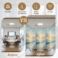 thumbnail image 5 of Ocean Sunrise Coastal Window Privacy Film, Summer Beach Abstract Art Static Cling UV Sun Blocking Heat Control Window Tint Day and Night, Non-Adhesive One Way Windows Privacy Cover 35.4''x78.7'', 5 of 7
