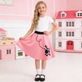 thumbnail image 2 of Leey-World Girls 50s Poodle Dress with Polka-Dot Printed Scarf for Kids Halloween Clothes, 2 of 6