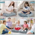 thumbnail image 4 of KAIPARA Large Floor Pillow 22x22 Inch, Chair Cushions Sitting for Adults Kids, Floor Pillow for Yoga or Meditation, Chenille Tufted Design for Bench, 4 of 8