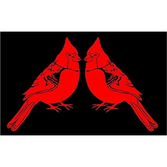Car Decal Cardinal Pair Lovebirds 6 Inch Professional Sticker for Truck, Car, Tumbler, Cup, Laptop, Decor, Locker, Table, Window Red