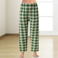 thumbnail image 2 of Lisingtool pants for women Women Casual Plaid Pajama Pants Soft Pants Loose Homewear Sleepwear Pants Army Green, 2 of 9