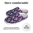 thumbnail image 6 of Lsque Skull flower blue Pattern Womens Comfort Cotton on Scuff With Memory Foam and Anti-skid Sole Slipper-42/43, 6 of 7