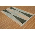 thumbnail image 4 of Casavani Handblock Printed Green Cotton Dhurrie 2'6"x10' Runner Area Rugs for Hallway, 4 of 7