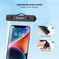 thumbnail image 5 of TJS [2 Pack] Up to 8.5" Large Waterproof Phone Pouch Bag with Lanyard, IPX8 Waterproof Cellphone Underwater Dry Bag Case for iPhone 16 15 Pro Max, 5 of 7