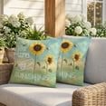 thumbnail image 3 of 24x24 Pillow Covers Set of 2, Sunflowers Square Throw Pillow Covers for Couch/Sofa/Living Room, Modern Bee You Are My Sunshine Green Decorative Soft Pillowcases for Couch Throw Pillows, 3 of 9