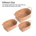 thumbnail image 3 of thinsony Sea Weed Storage Basket Portable Handgrip Braided Oval Kitchen Restaurant Fruit Vegetable Bucket Container Organizer 3Pcs/Set, 3 of 9