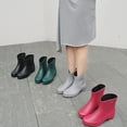 thumbnail image 1 of Botas de lluvia para mujer, impermeables, de tiro bajo, bonitas botas de agua de tiro medio para mujer, botas de agua antideslizantes, 1 of 5
