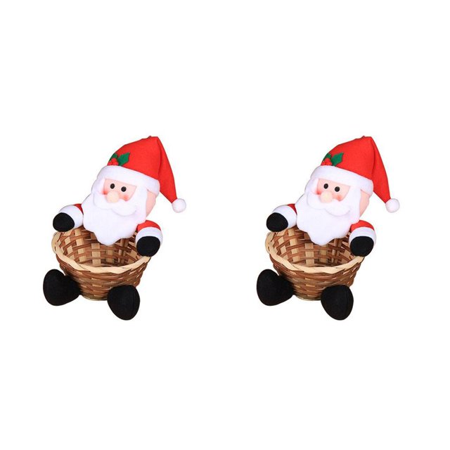 Advancent Cesta de almacenamiento de dulces de Feliz Navidad, decoración de para el hogar, organizador de muñecos de nieve, cestas, bolsa de regalo Type3 NO3 Advancent CBP055033