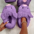 thumbnail image 2 of Vedolay Slippers for Women Indoor Cozy Comfort Women's With Knit Collar Slippers Purple,One Size, 2 of 5