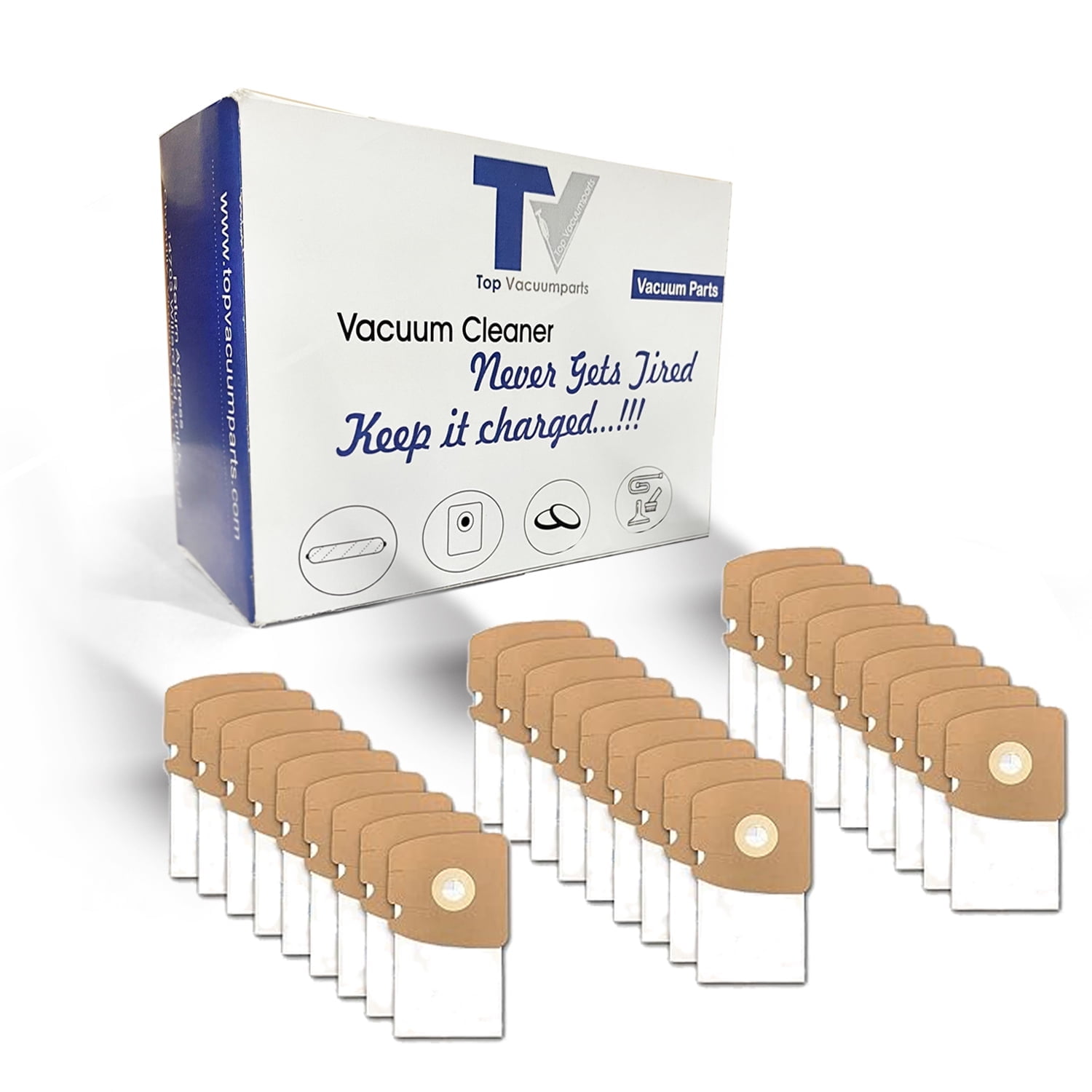 MM Vacuum Bags 10-Pack - Replacement For Eureka Mighty Mite 3670 Series | 2.55 Quart Capacity