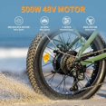 thumbnail image 4 of Jasion EB7 Electric Bike for Adults, 500W Electric Bicycles with 48V 10AH Removable Battery, 20" Fat Tire Foldable Electric Bike with Dual Shock Absorber, 4 of 8