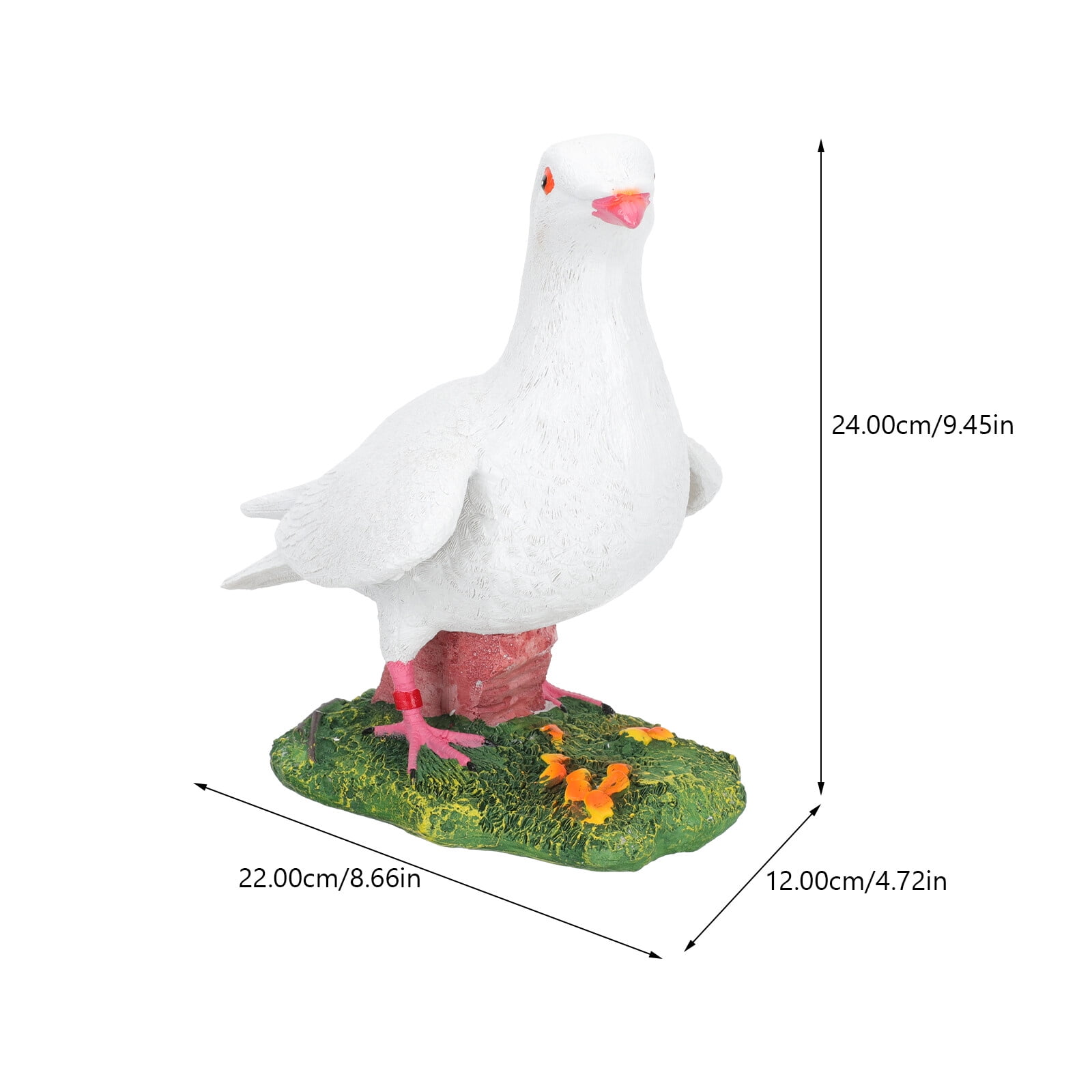 Garden Rabbit Statue Pigeon Decor Simulation Ornament Miniature Bird Sculpture