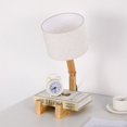 thumbnail image 3 of European-style solid wood robot creative table lamp Nordic gift wooden American-style wooden bedroom bedside lamp, 3 of 5