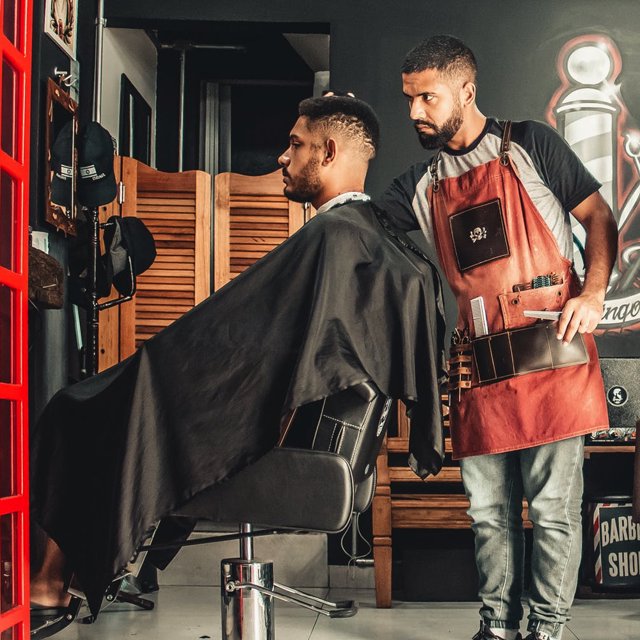 Muyoka Uds. Bata de corte de pelo, bata de salón, ropa de peluquería, capa impermeable para corte de pelo, delantal de tela, sombra Muyoka Hogar