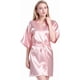 thumbnail image 1 of Bata para dormir mujer, Camison Mujer Dormir en V, Tipo kimono, Pijama de Seda para Mujer Sexy, Corto para Novia para Boda, Fiesta, Ropa de Dormir Sedosa, 1 of 3