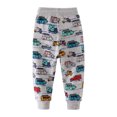 thumbnail image 2 of DDSOL Toddler Boys Jogging Pants Cartoon Car Print Drawstring Elastic Boys Sweatpants, 2 of 4