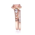 thumbnail image 2 of Gin & Grace 14KT RG Genuine Morganite and Diamond Accent Ring., 2 of 6