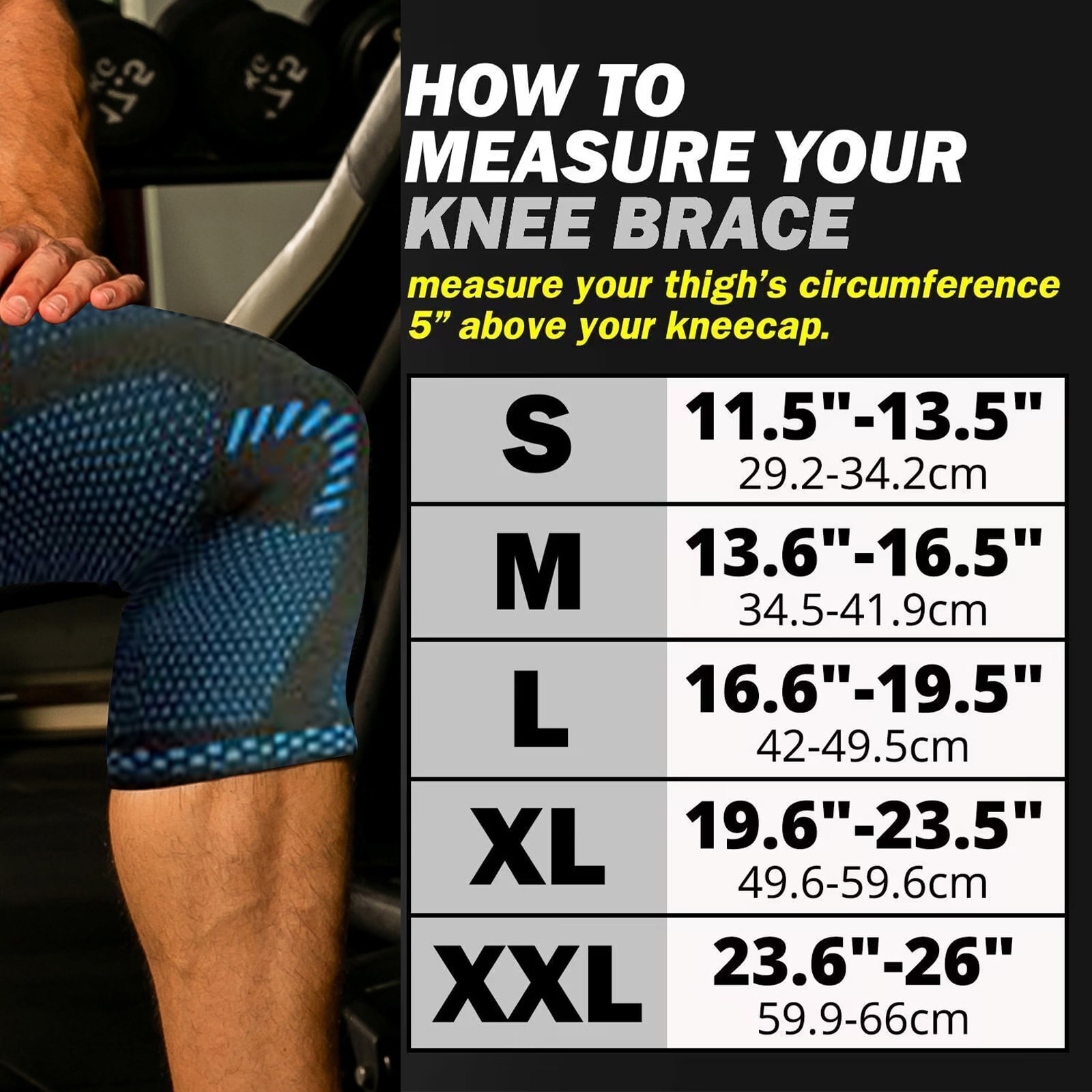 (1 Pair)Knee Braces for Men and Women, Knees Compression Sleeve, Knees Support for Sports,Running,Weightlifting,Workout
