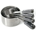 thumbnail image 2 of Oster Blakeley 4 Piece Stainless Steel Measuring Cup Set in Dark Gray with Wood Handles, 2 of 6