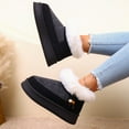 thumbnail image 5 of Lenago Women's Bootie Fluffy Snow Shoes House Slippers Warm Faux Suede Platform with Soft Comfortable Foam Cozy House Slipper for Winter Indoor & Outdoor Boots, 5 of 9