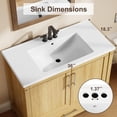 thumbnail image 3 of Freestanding Bathroom Vanity with Integrated Sink, Wood Storage Cabinet with Soft Close Doors and Drawer, Modern Floor Standing Vanity Set for Bathroom Organization, Multiple Sizes Colors Available, 3 of 7