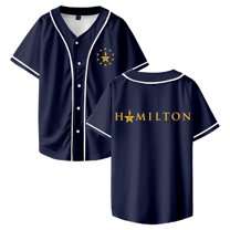 Hamilton 10 Years Merch Baseball Jersey Short Sleeve Button-up Shirts Women Men Streetwear Tops
