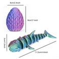 thumbnail image 5 of BAELLERT 1 Set 3D Printed Shark Figurine Movable Joints Shark Fidget Toy Shark Egg with Articulated Shark Inside Desktop Decoration Ornament, 5 of 8