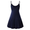 thumbnail image 4 of Vestido de verano para mujer Zulema sin mangas ajustable tiras flores azul Navy L Vestido de playa, 4 of 8
